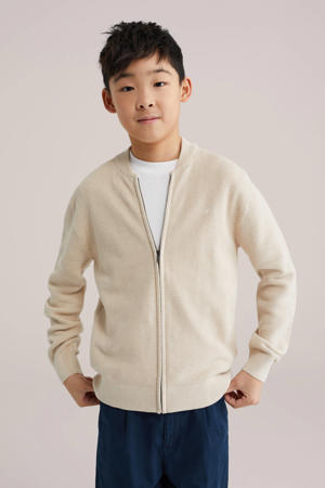 gebreid vest zand