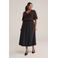 WE Fashion Curve midi rok zwart