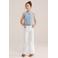 WE Fashion Blue Ridge mouwloze top light blue denim