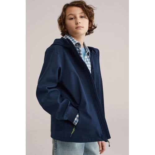 WE Fashion softshell jas lente donkerblauw afbeelding