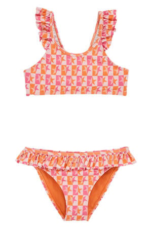 bikini met all over print roze