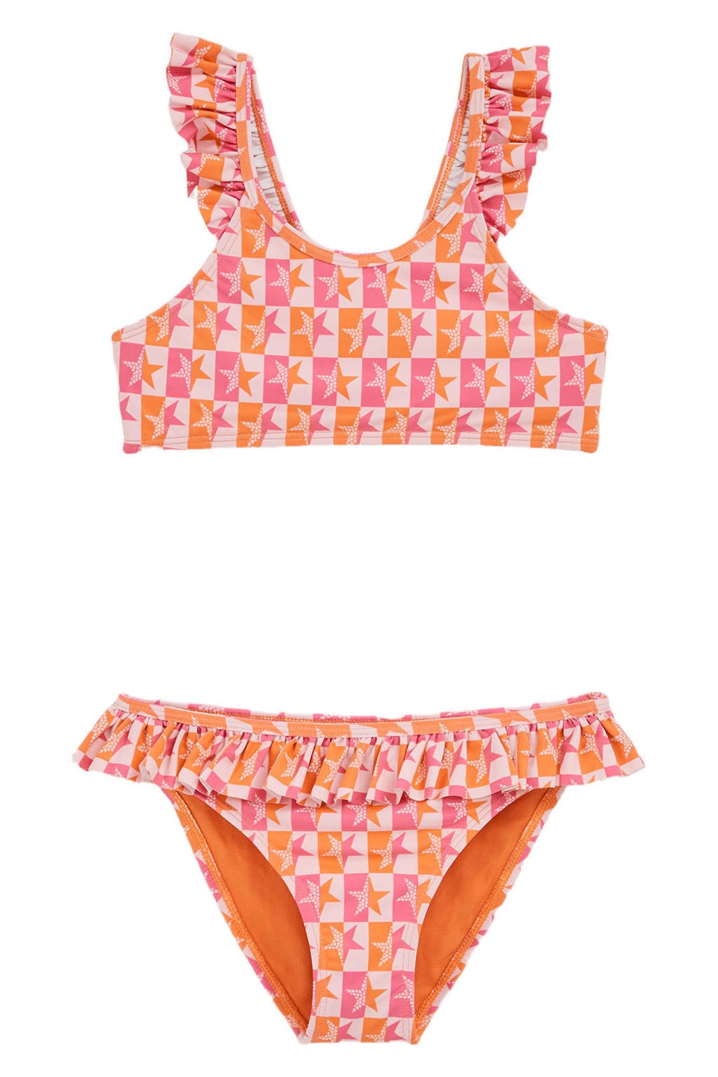 WE Fashion bikini met all over print roze
