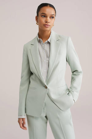 getailleerde blazer mintgroen