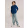 WE Fashion trui fijn gebreid marineblauw