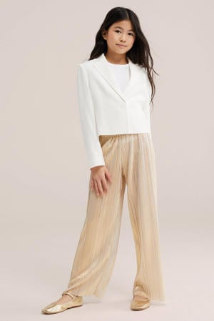 straight regular waist casual broek champagne