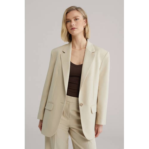 WE Fashion regular blazer beige afbeelding