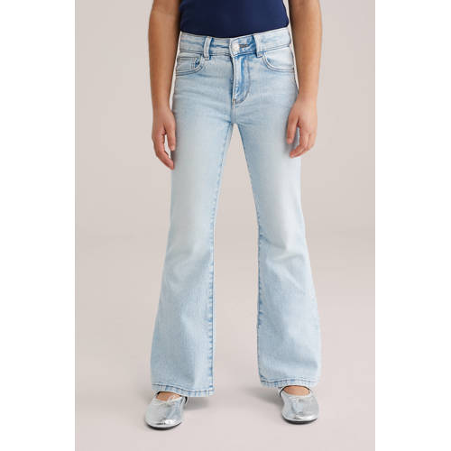 WE Fashion Blue Ridge flared jeans light blue denim afbeelding