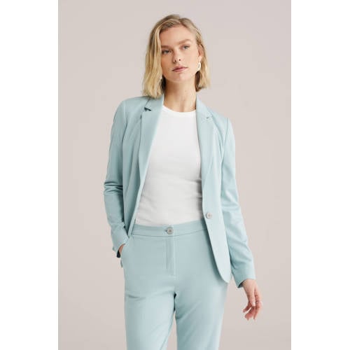 WE Fashion jersey getailleerde blazer afbeelding