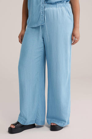 high waist wide leg jeans light blue denim