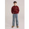WE Fashion sweater met backprint donkerrood
