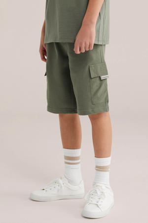 sweatshort olijfgroen