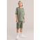 WE Fashion sweatshort olijfgroen