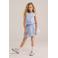 WE Fashion gestreepte mouwloze top lichtblauw