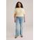 WE Fashion Curve top lichtgeel gebreid