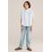 WE Fashion gestreepte overshirt lichtblauw