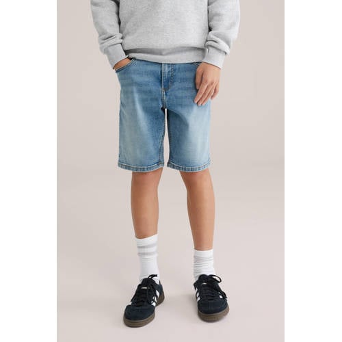 WE Fashion denim short light blue denim afbeelding