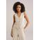 WE Fashion straight regular waist broek zand