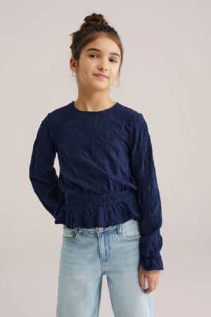 blousetop donkerblauw