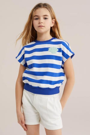 gestreepte sweater marineblauw