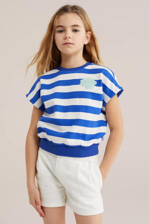 gestreepte sweater marineblauw