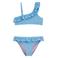 WE Fashion one shoulder bikini met ruches lichtblauw