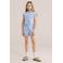 WE Fashion straight gestreepte casual short lichtblauw