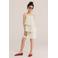 WE Fashion korte jurk met stippen beige