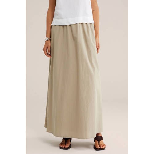 WE Fashion maxi rok grijsbruin afbeelding