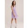 WE Fashion zomerjurk met stippen en ruches - lila