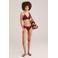 WE Fashion voorgevormde bikinitop met textuur donkerrood
