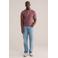 WE Fashion regular polo met linnen roze