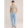WE Fashion regular polo met linnen beige