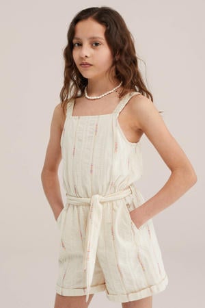 straight playsuit beige