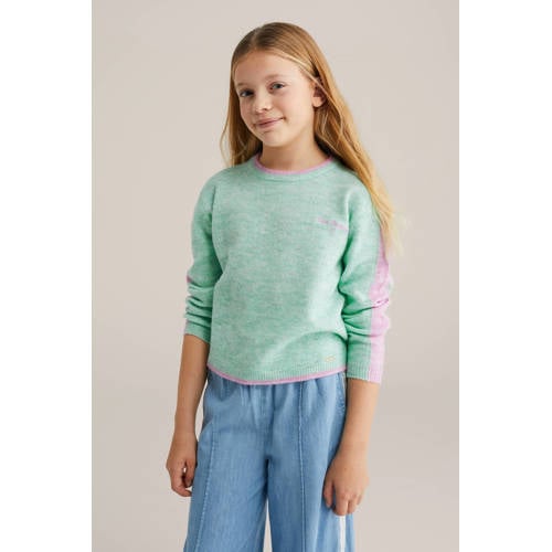 WE Fashion gebreide trui mintgroen afbeelding