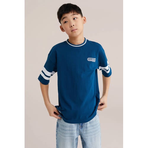 Bad Boys T-shirt met backprint blauw afbeelding