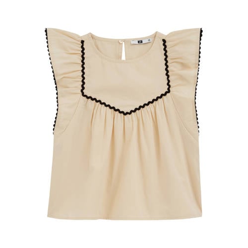 WE Fashion mouwloze top beige afbeelding