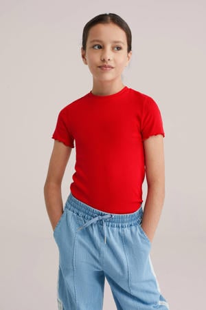 T-shirt rib gebreid