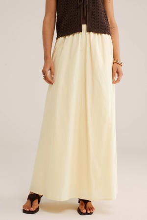 maxi rok lichtgeel