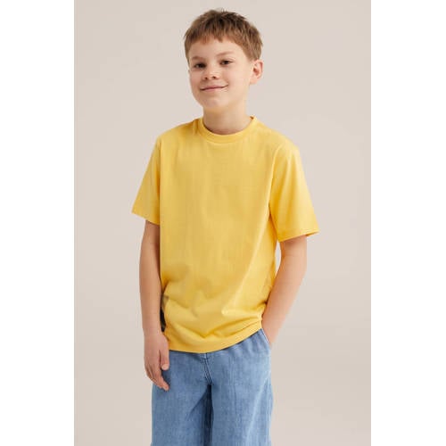 WE Fashion T-shirt met backprint geel afbeelding