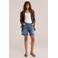 WE Fashion Blue Ridge wide leg regular waist short dark blue denim