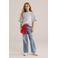 WE Fashion T-shirt met backprint grijs melange