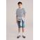 WE Fashion Blue Ridge slim fit denim short medium blue denim