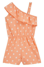 thumbnail: WE Fashion straight leg playsuit met stippen - oranje