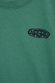 thumbnail: WE Fashion T-shirt met backprint donkergroen