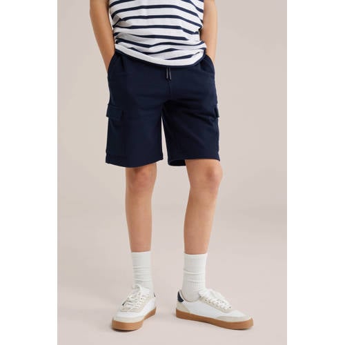 WE Fashion sweatshort donkerblauw afbeelding