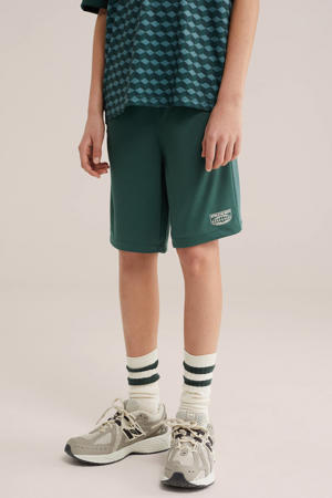 casual short donkergroen