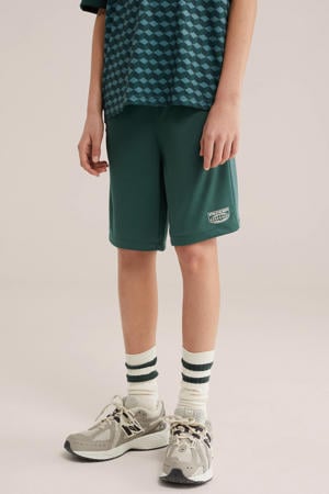 casual short donkergroen