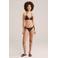 WE Fashion voorgevormde triangel bikinitop met textuur donkerbruin