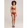 WE Fashion voorgevormde bikinitop met textuur donkerroze