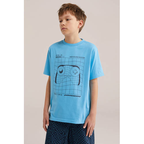 WE Fashion shortama blauw – Blauw/donkerblauw